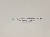 ESI Electronic Component Systems IR Supply / Limiter Model 5422 NEW